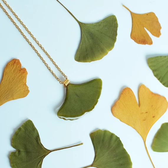 Ginkgo nyaklánc (arany)