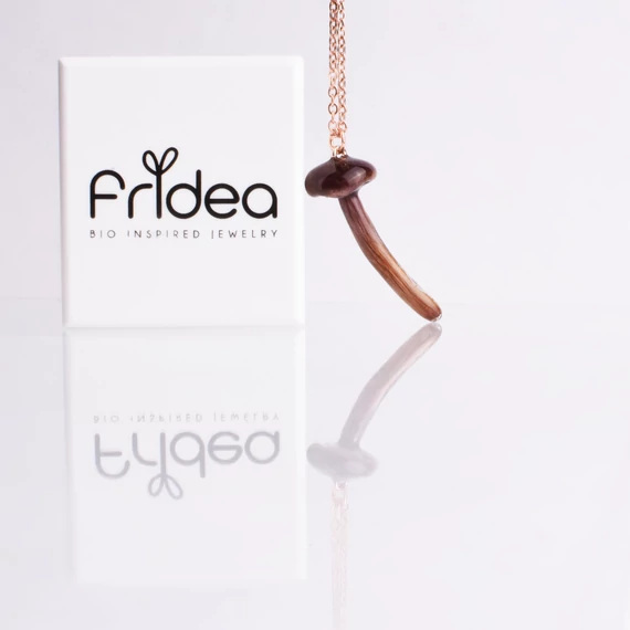 Lila pénzecskegomba nyaklánc (rosegold)